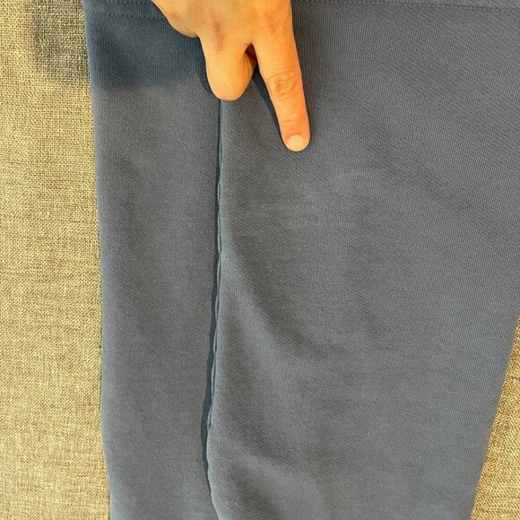 UNTUCKit Sweater Men Xlarge Blue Solid 1/4 Zip Pullover Elbow Pads Logo Preppy - Picture 8 of 11